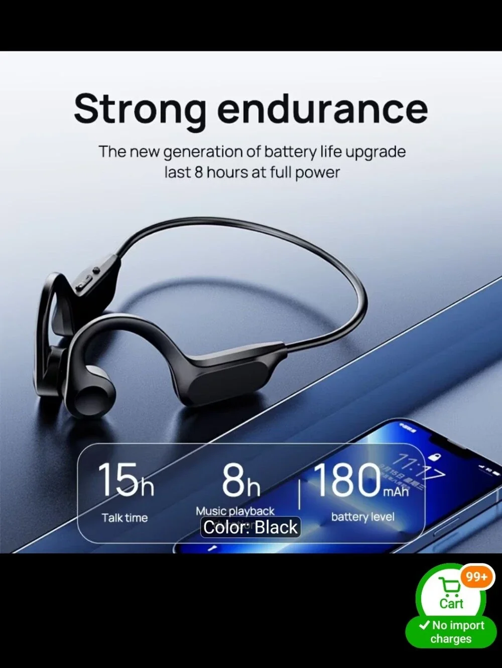 Bone Conduction Open-Ear Bluetooth Sports Headphones